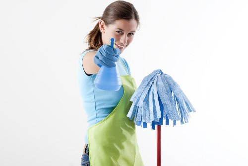 Professional end of tenancy cleaning in a living room