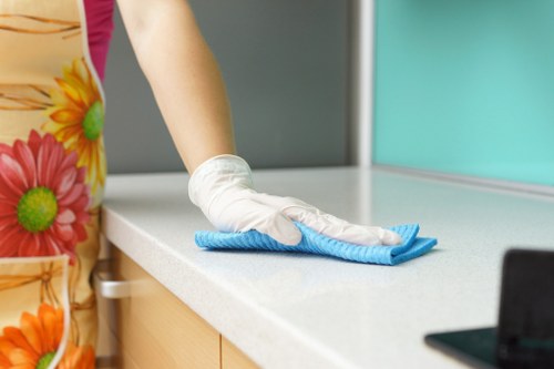 Professional move out cleaning in a kitchen