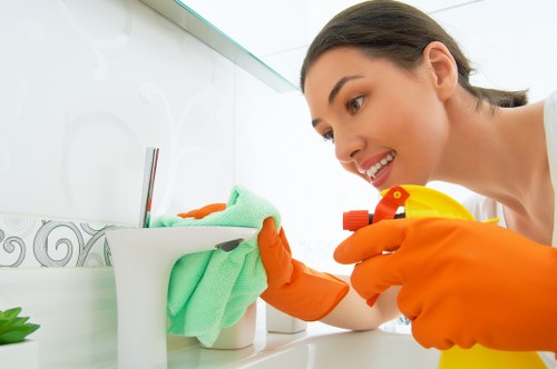 Professional cleaners servicing a retail or office environment