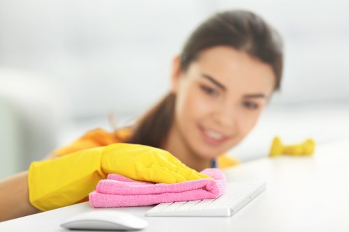 Structured office cleaning routine for a productive business environment