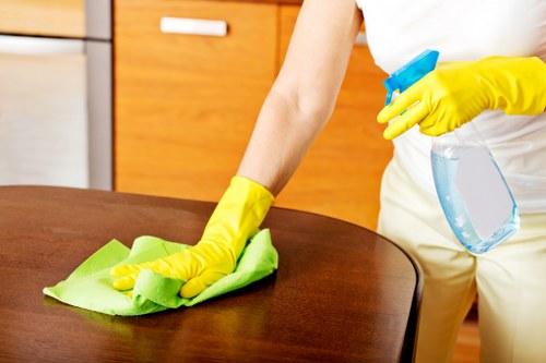 Bathroom move in cleaning with polished fixtures and spotless surfaces